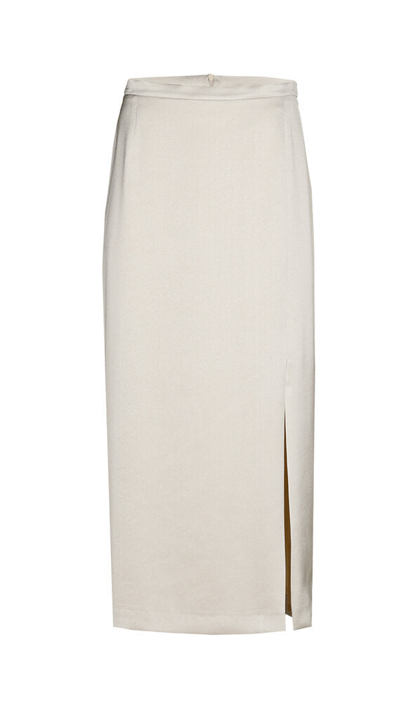 Robe de soirée beige fendue Rafi Xandres