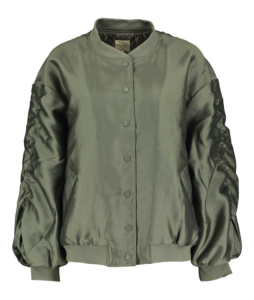 Blouson aviateur kaki à manches travaillées Reese Les Soeurs
