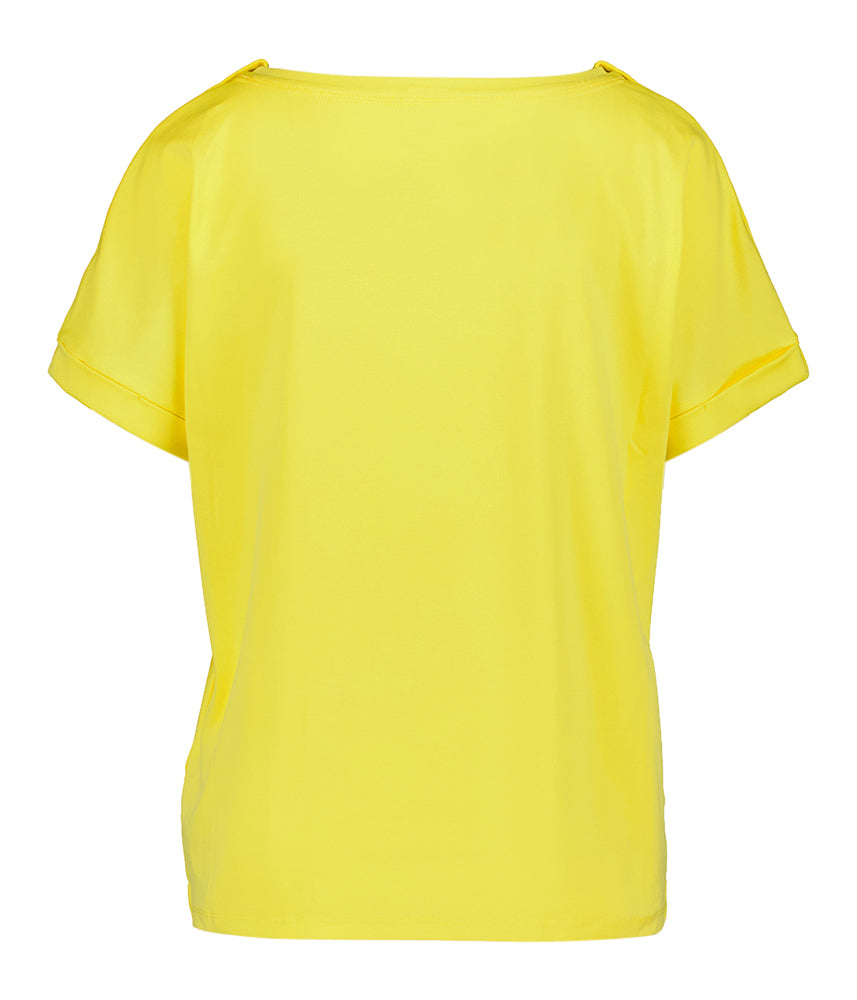 T-shirt jaune en coton Marccain Collection