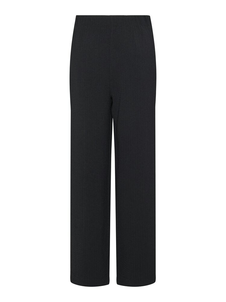 Pantalon noir fluide et ample à plis Yaskia TAS