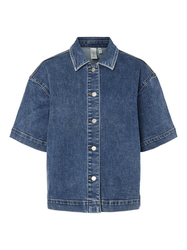 Blouse en jean bleu large Yasdolma YAS