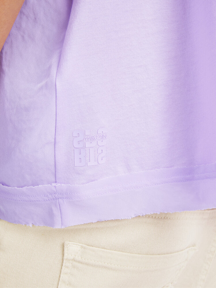 Lila soepelvallende bloes Marccain Sport