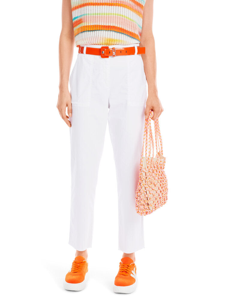 Witte slim fit broek Marccain Sport