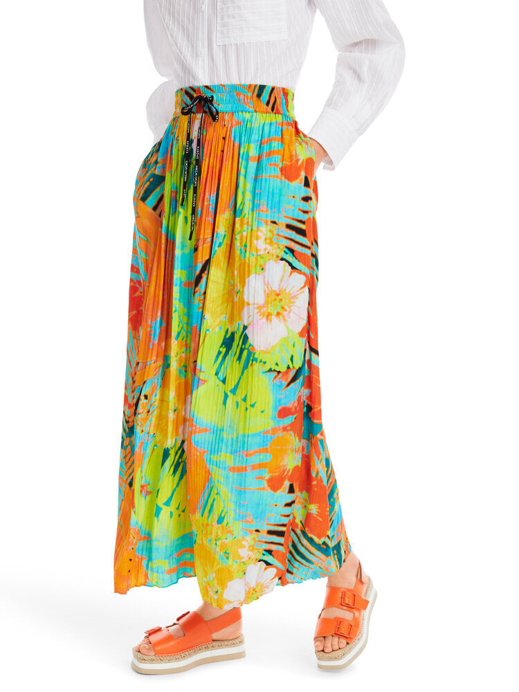 Pantalon multicolore à plis et élastique Marccain Sport