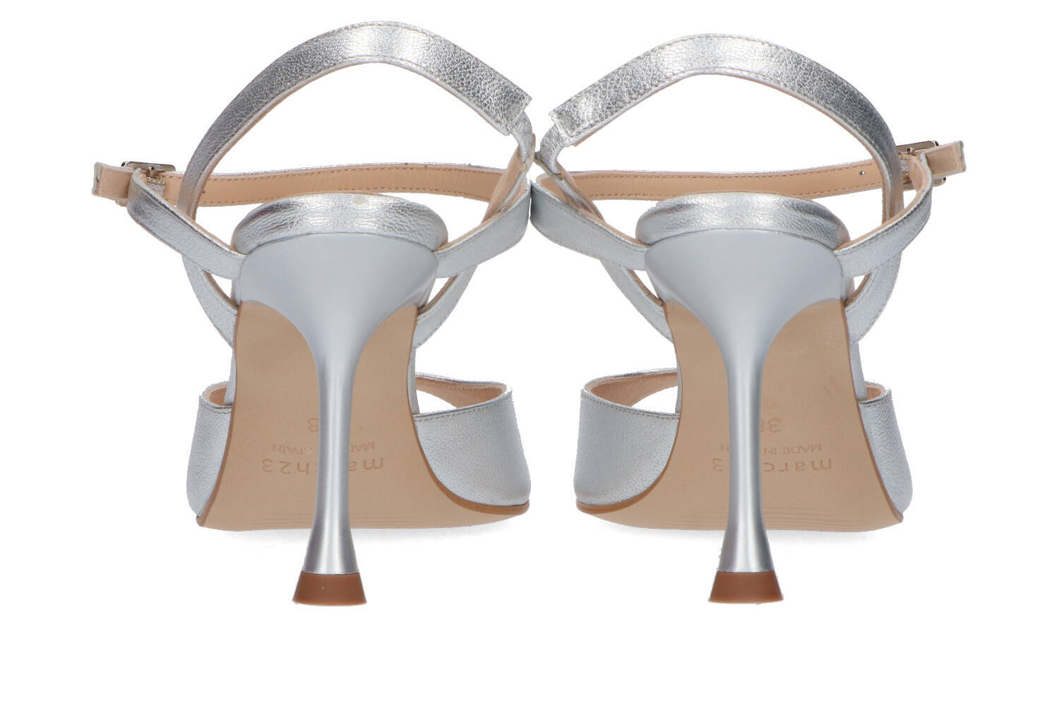 Sandales argentées à talons Jada 23 mars