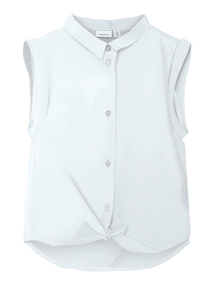 Witte katopenen bleos met knoop Name It