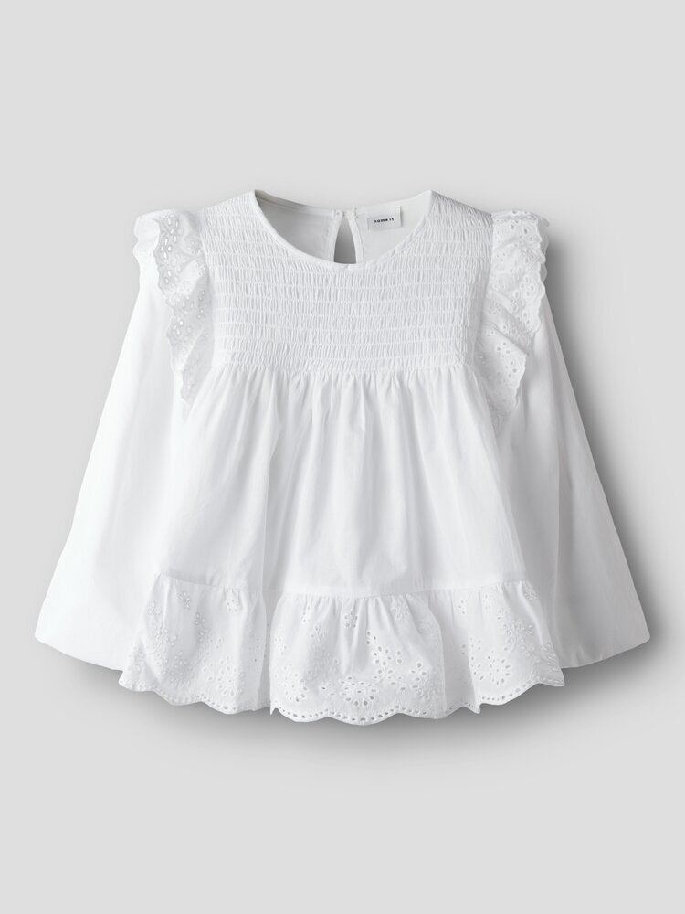 Witte kanten T-shirt Name it