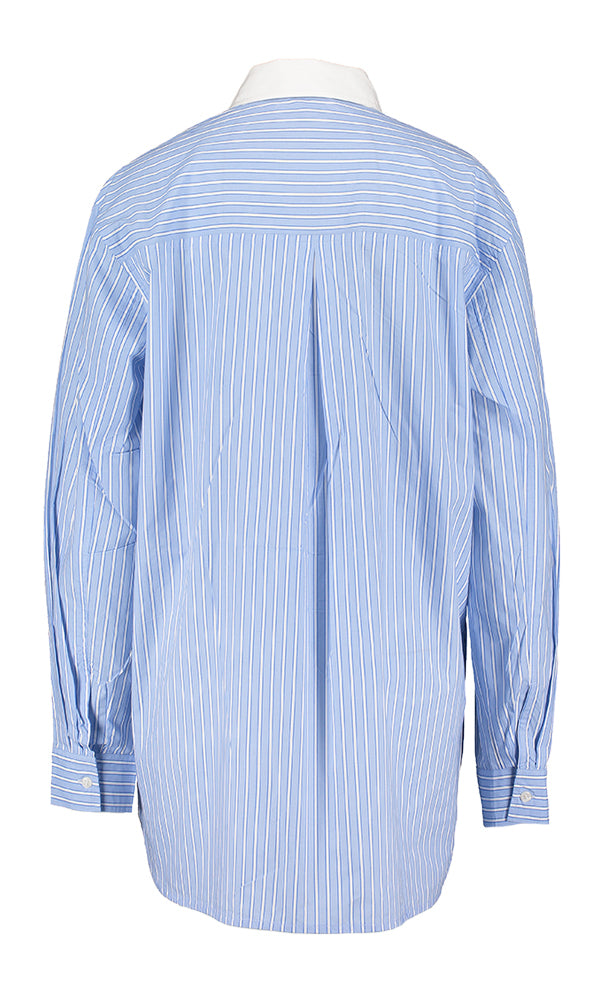 Wit en blauw gestreepte lange bloes Stella Nova