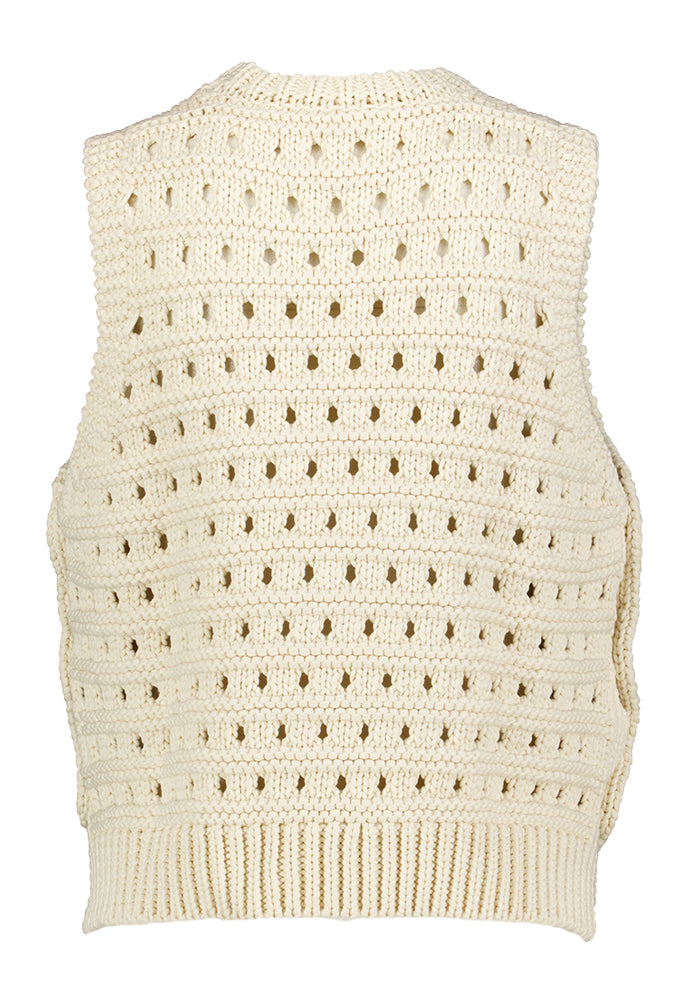 Débardeur beige Stella Nova en crochet