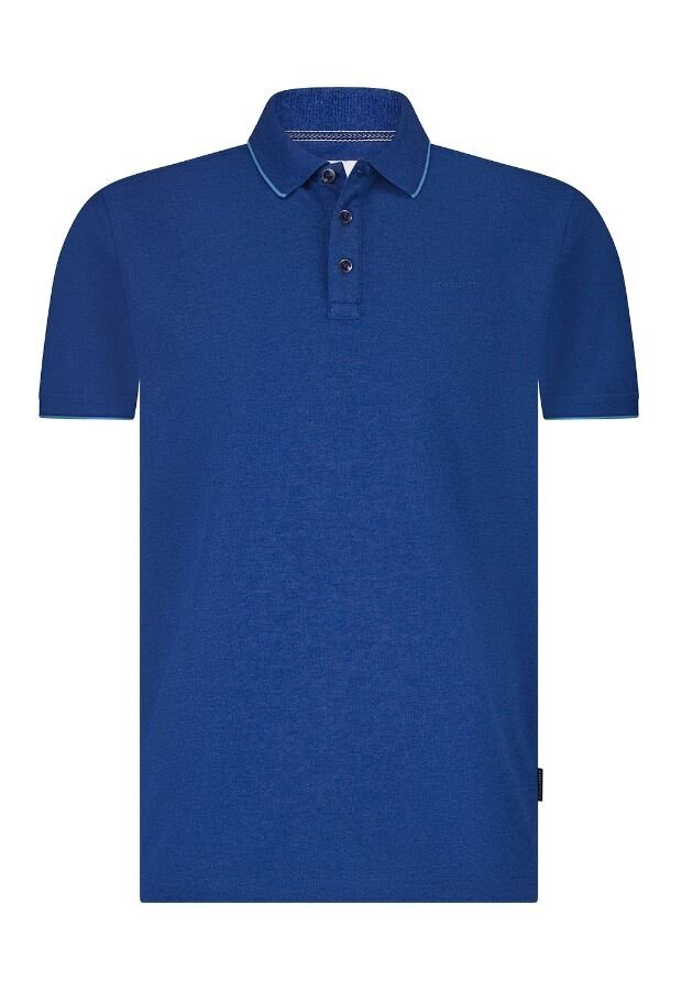 Polo bleu foncé à col, à la pointe de la technologie