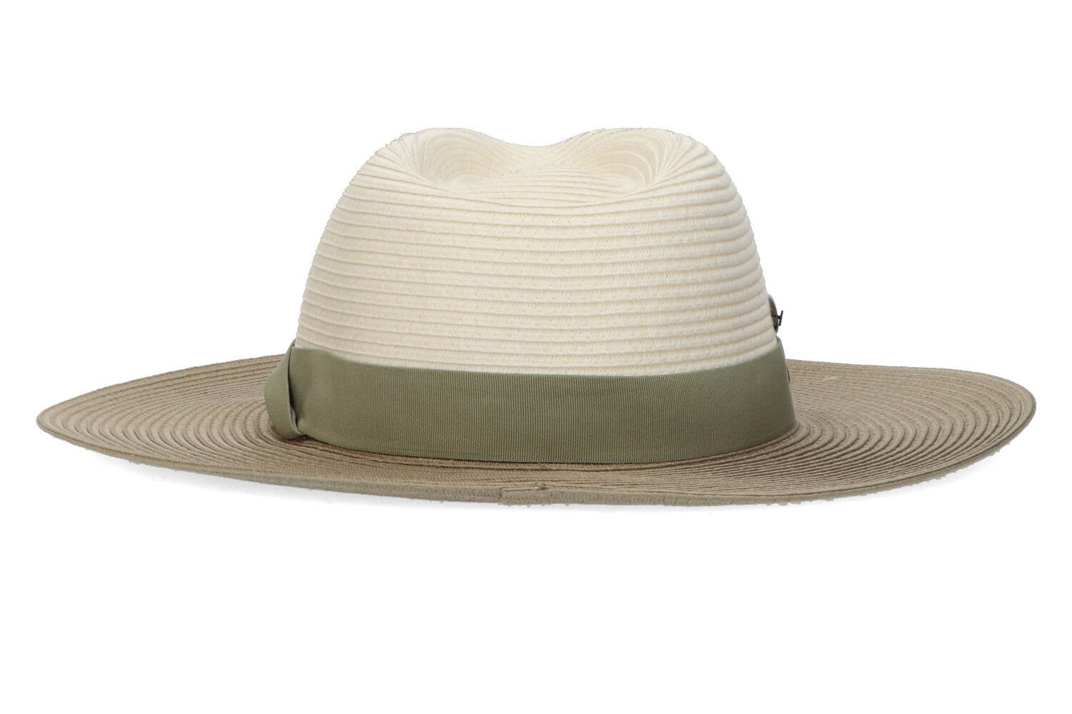 Chapeau Fedora ivoire/olive style vignoble
