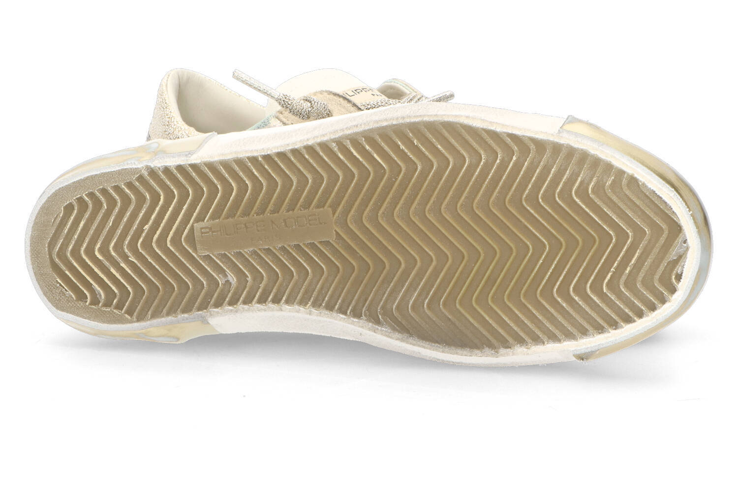 Baskets multicolores avec un modèle Philippe métallisé