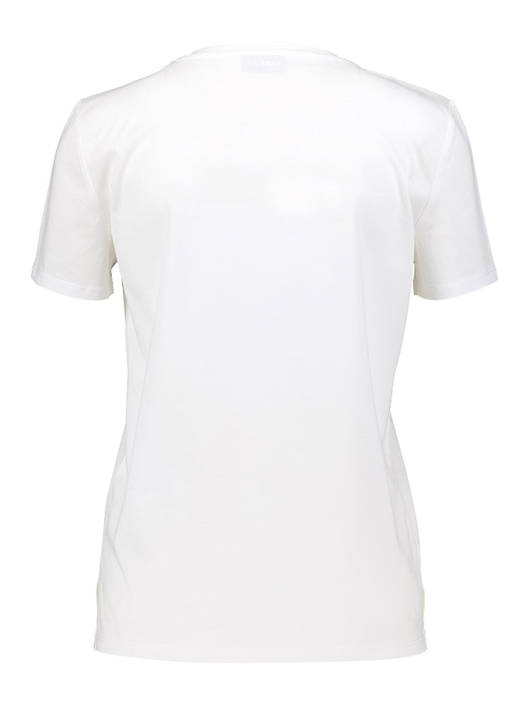 Witte katoenen t-shirt met korte mouwen Alcide Marella