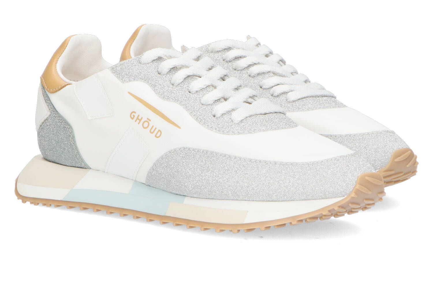 Lage sneakers met zilveren glitters Ghoud