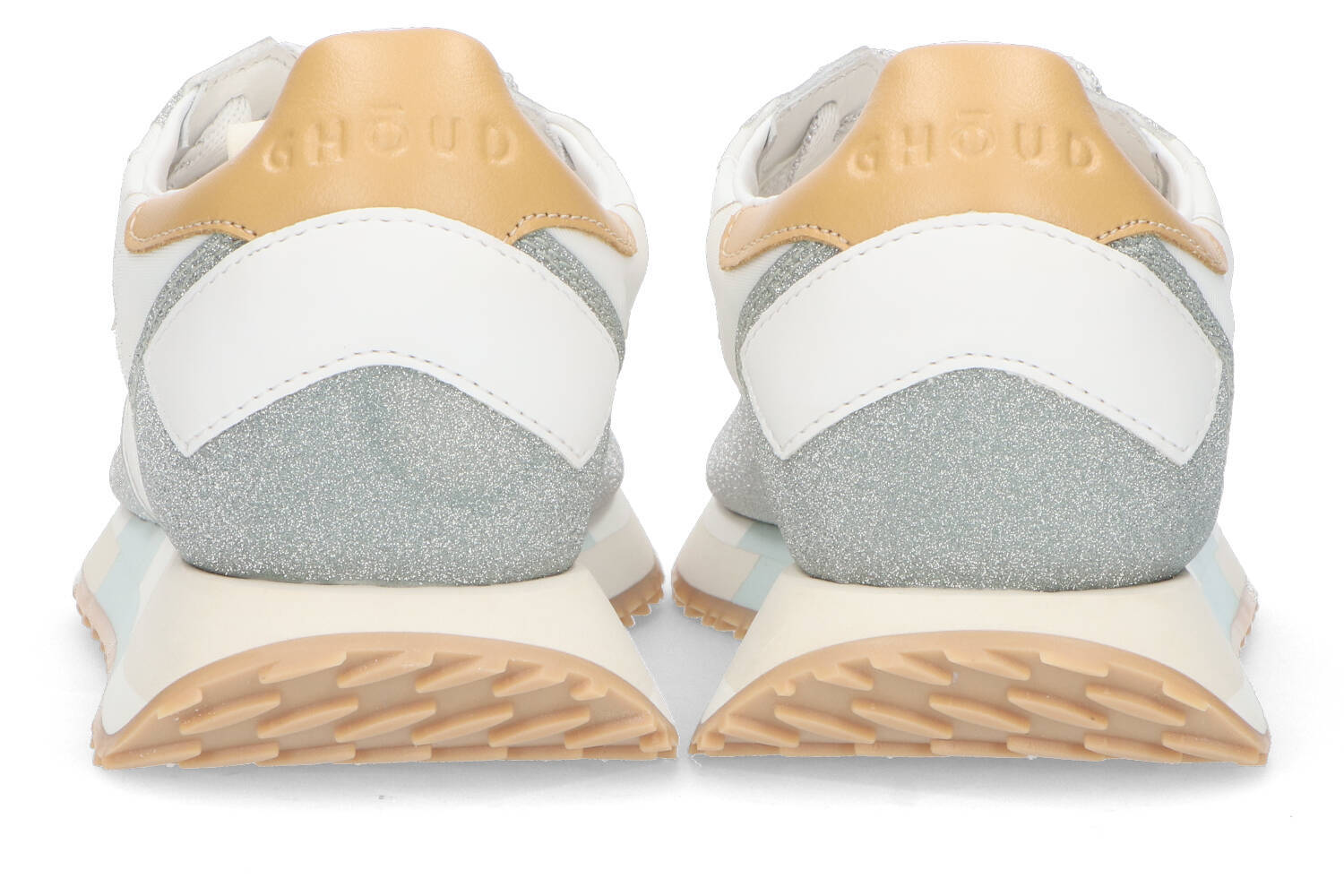 Baskets basses à paillettes argentées Ghoud