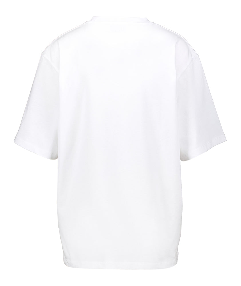 T-shirt blanc en coton à imprimé coloré Ferris Nathalie Vleeschouwer