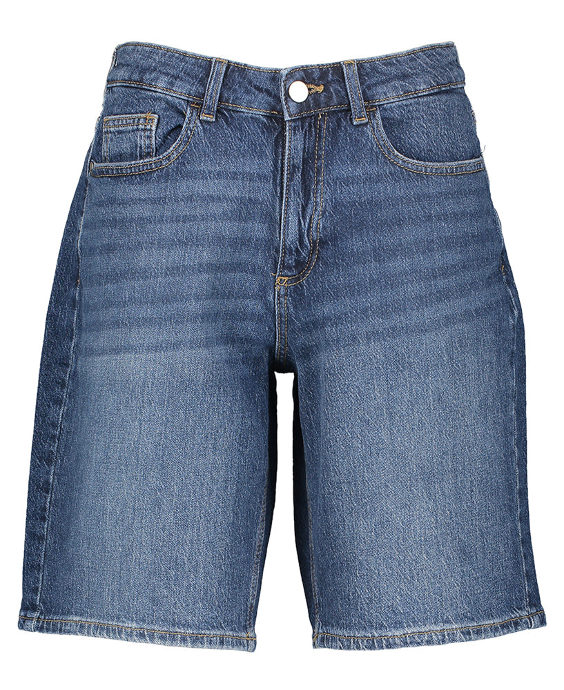 Medium blue denim jeans short Vila