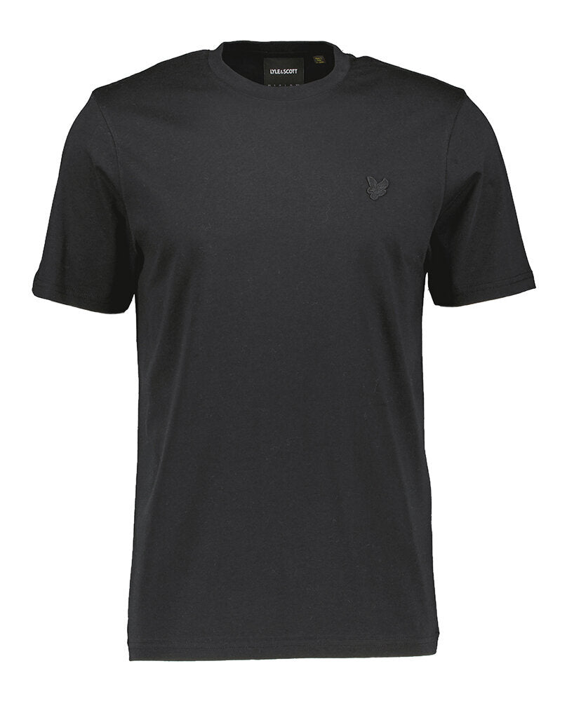 T-shirt noir avec logo noir de la marque Lyle &amp; Scott