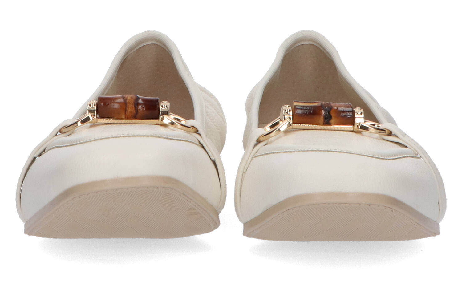 Witte ballerina met gouden detail Dl Sport