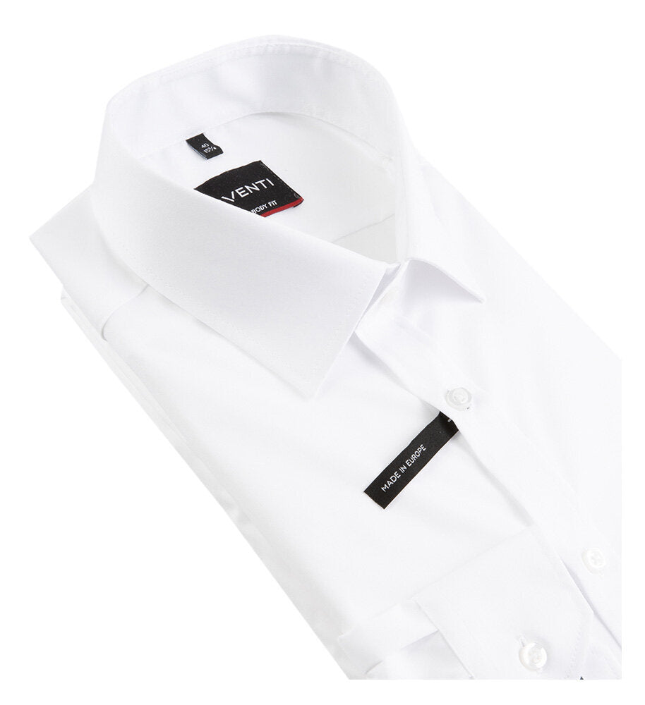 Chemise blanche en coton, coupe ajustée, manches extra longues, taille Venti