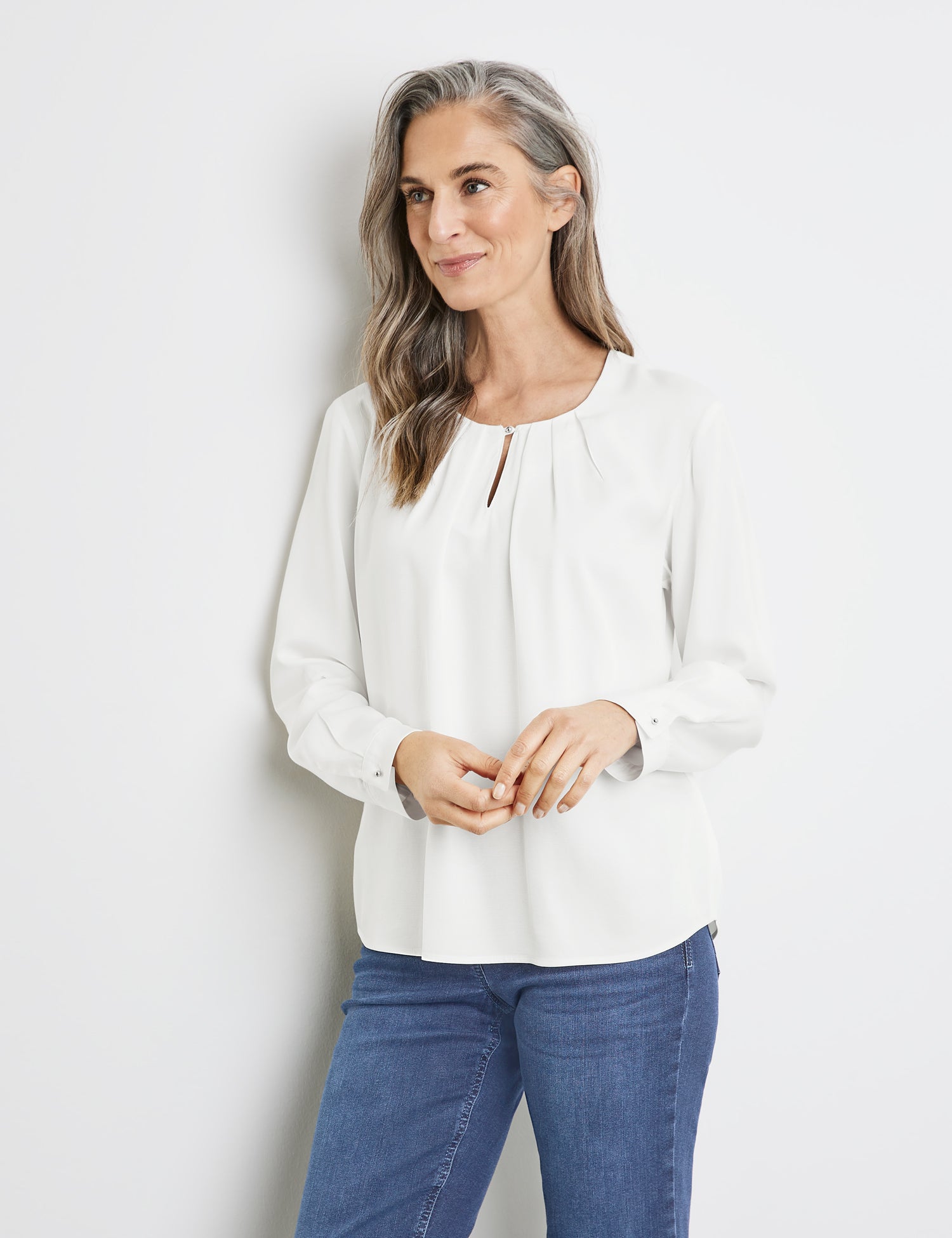 Chemisier blanc à détail au col Gerry Weber