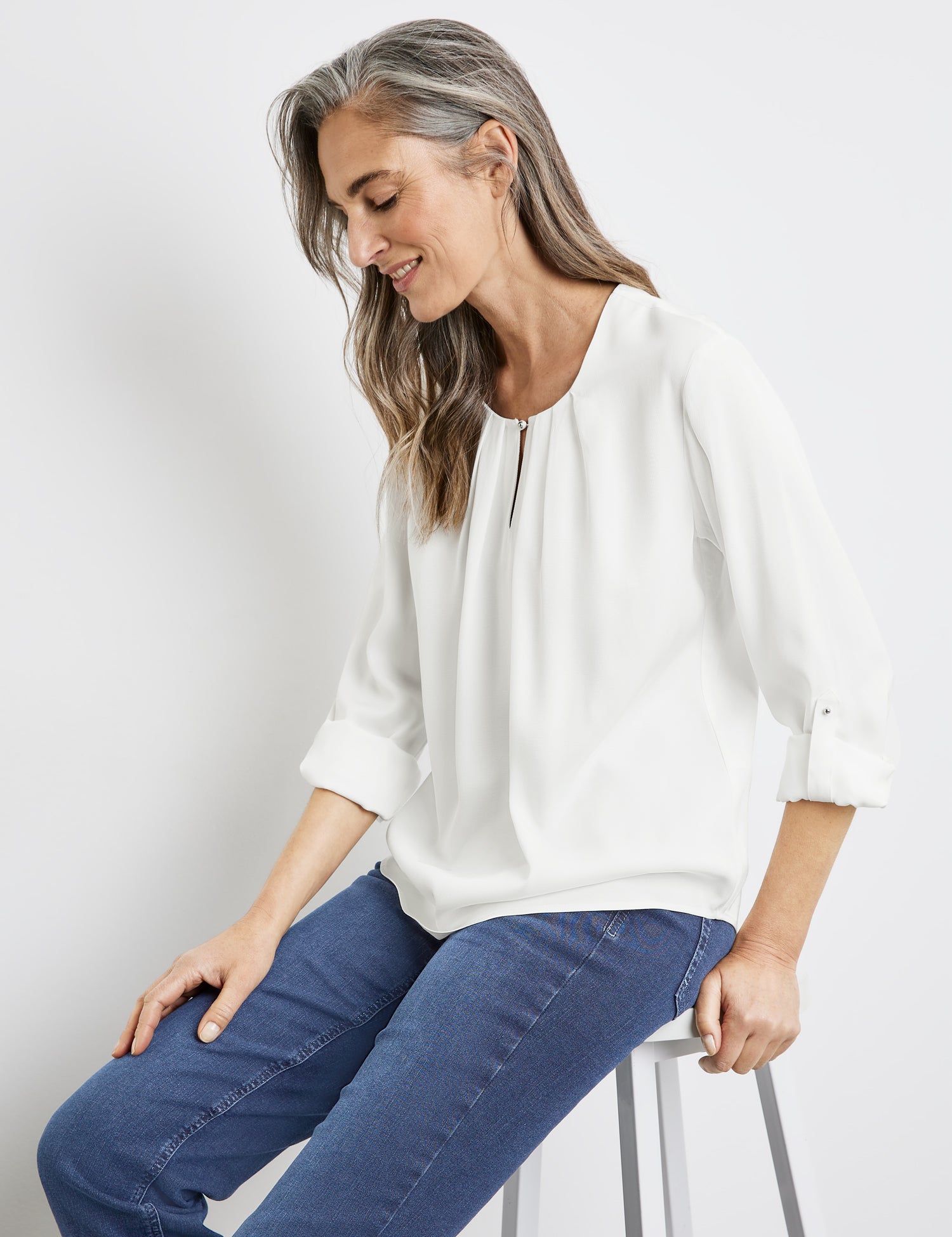 Chemisier blanc à détail au col Gerry Weber