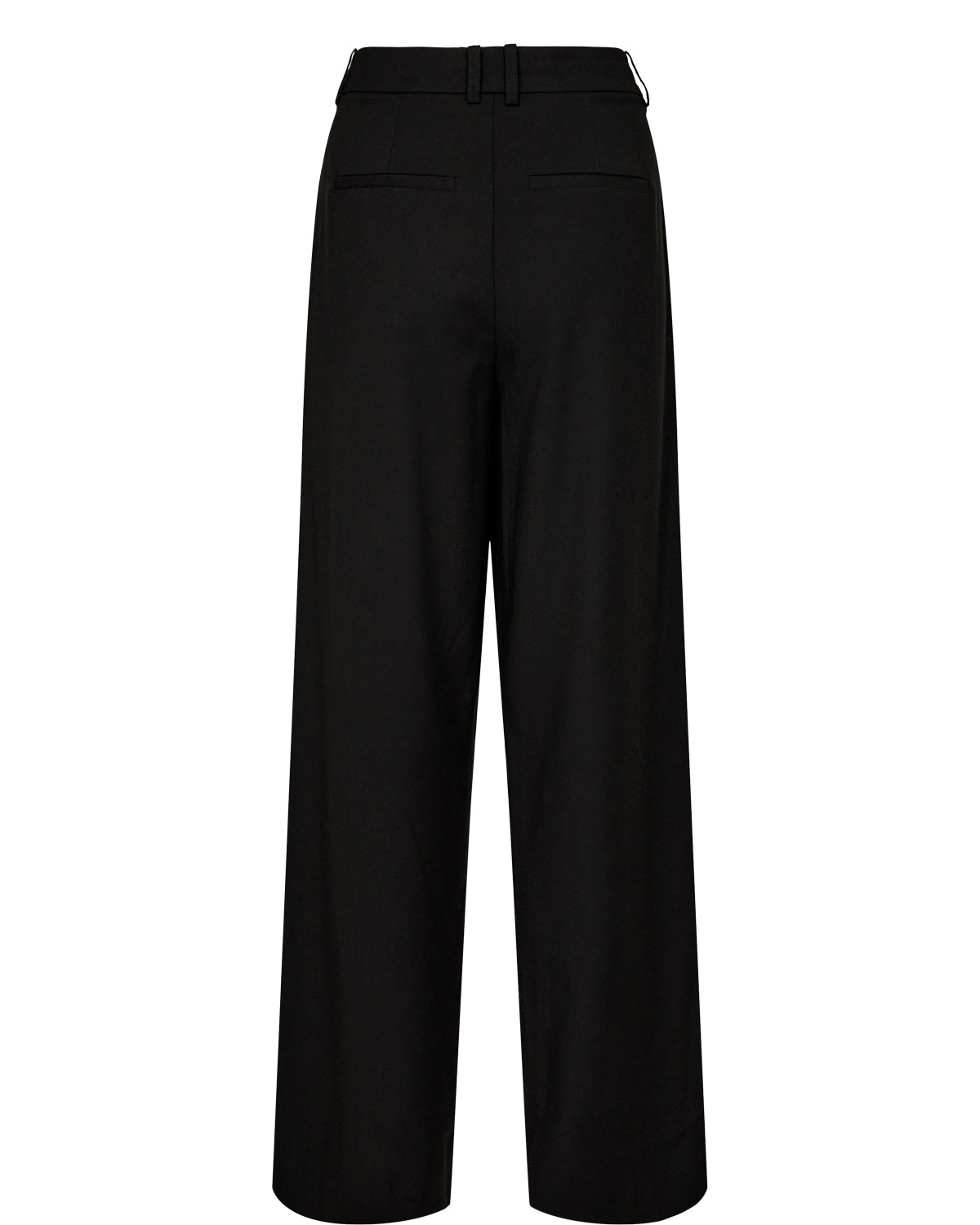 Zwarte wijde broek met bandplooi Mathy Numph