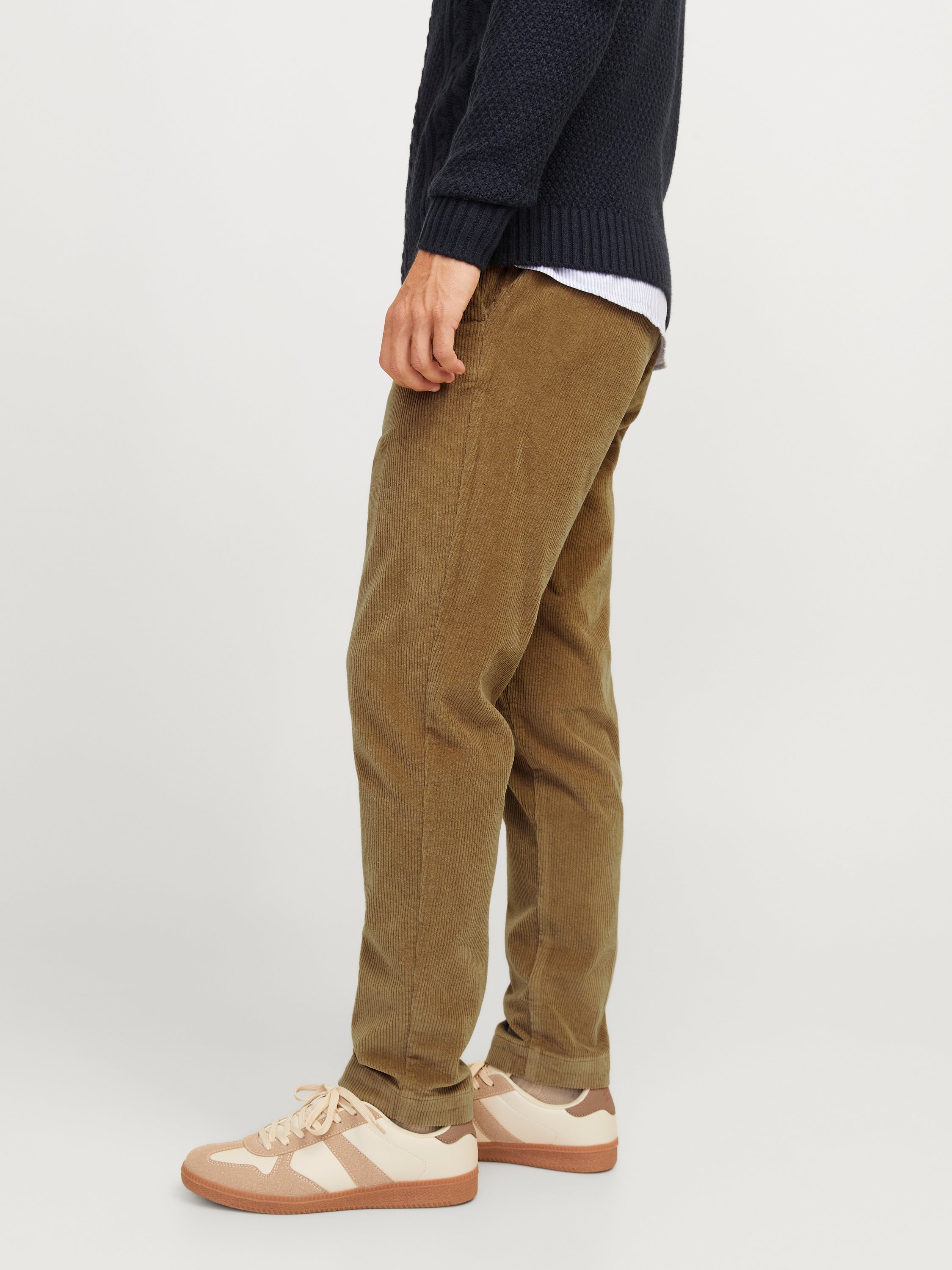 Beige broek in ribfluweel tapered fit Jack&Jones