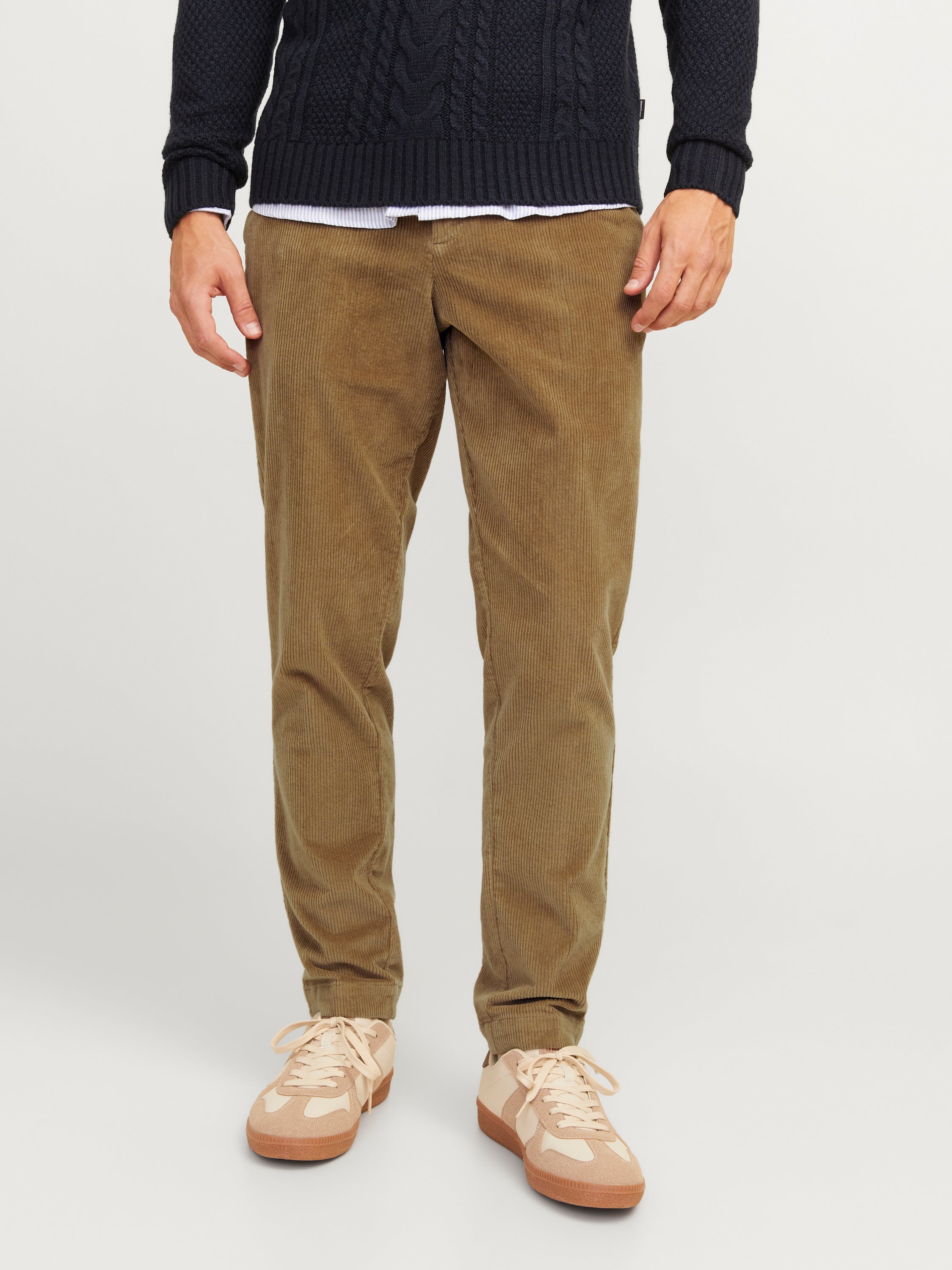 Beige broek in ribfluweel tapered fit Jack&Jones