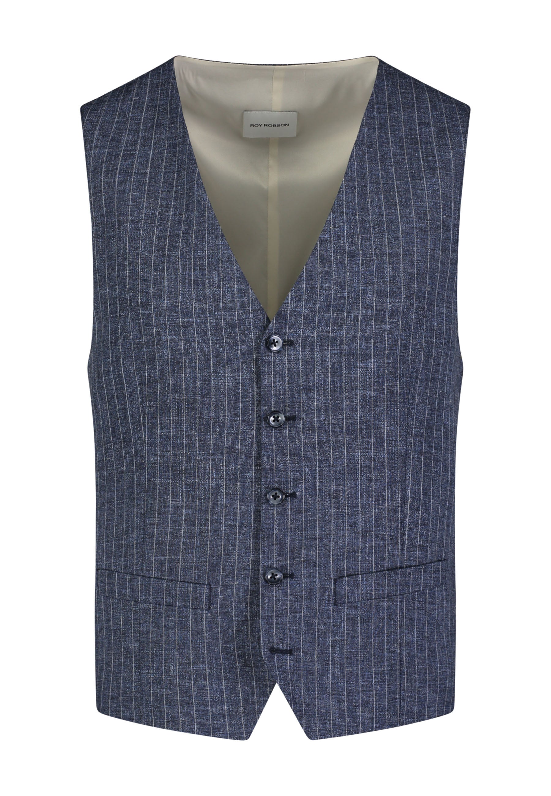 Gilet à fines rayures bleues Roy Robson