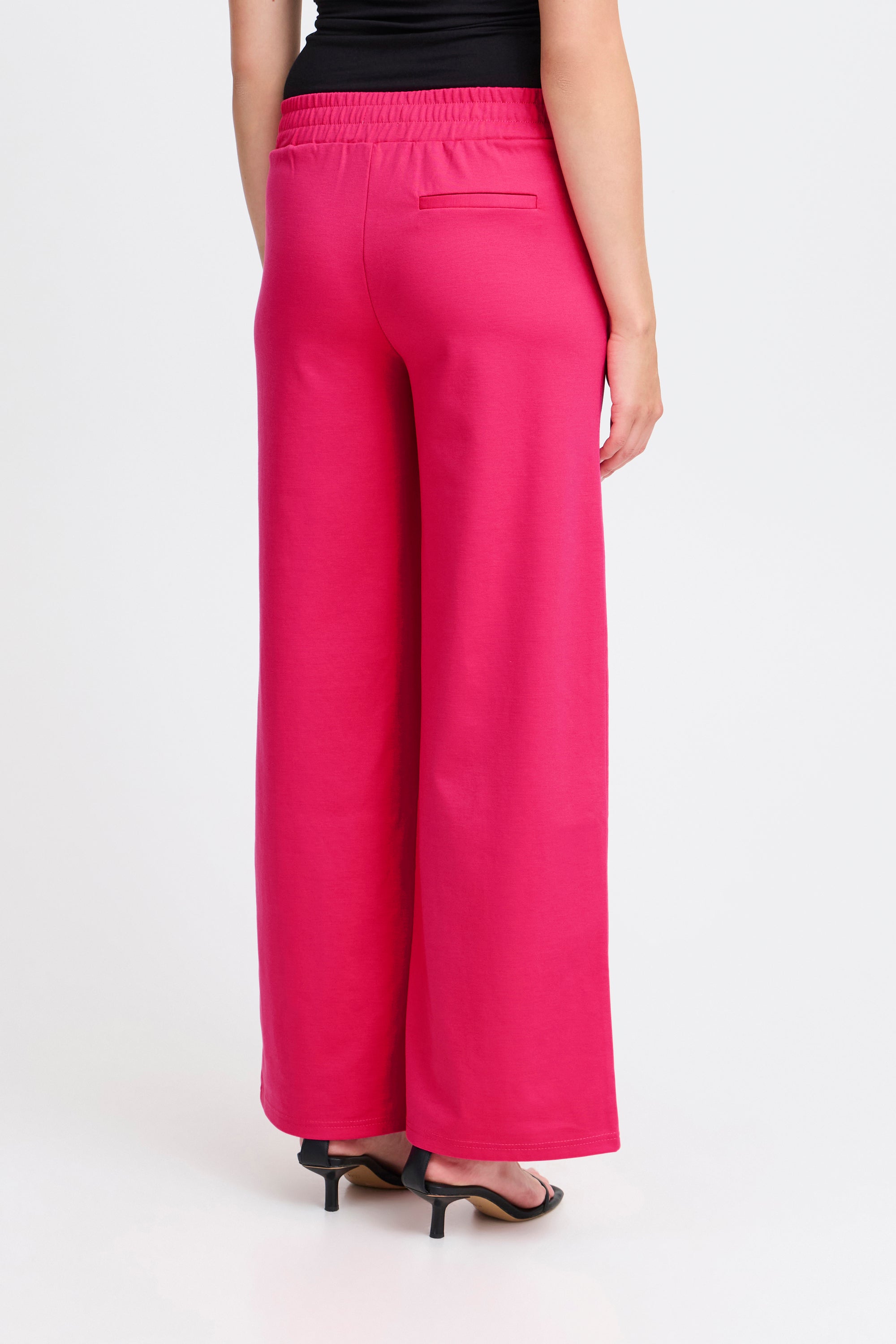 Pantalon fuchsia confortable avec élastique et poches Kate Sus Ichi