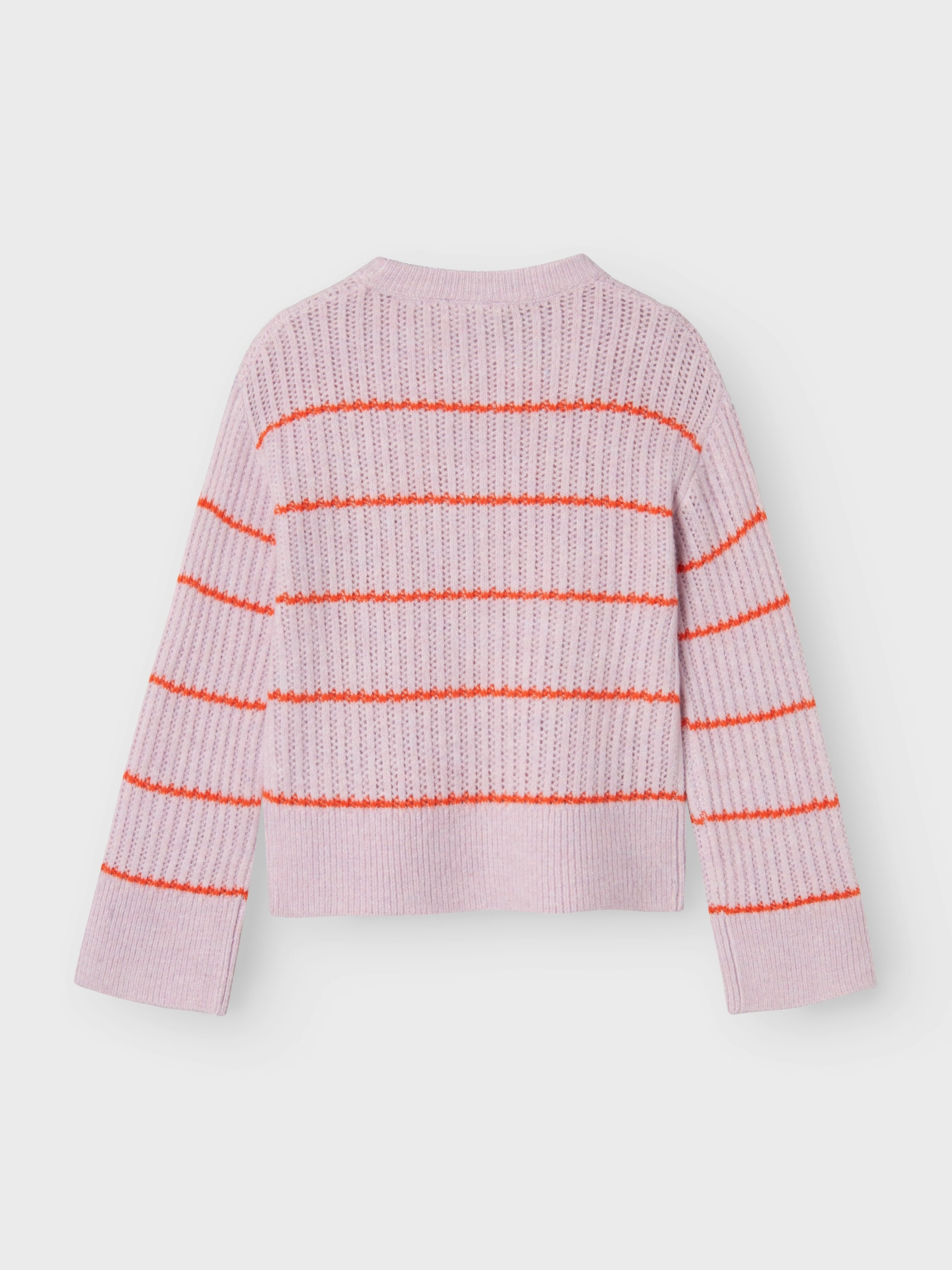 Roze trui met oranje strepen Name It
