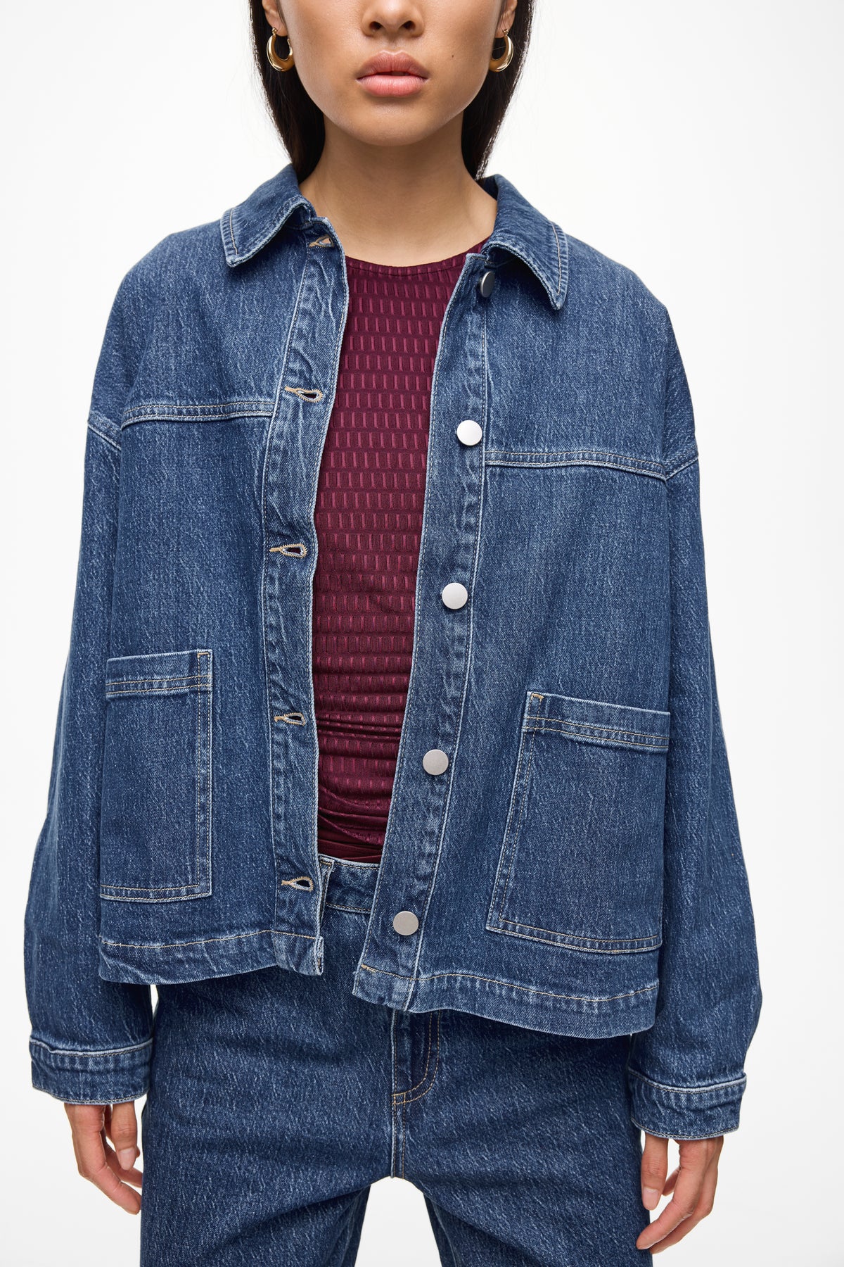 Light Blue denim jeansjasje Vila