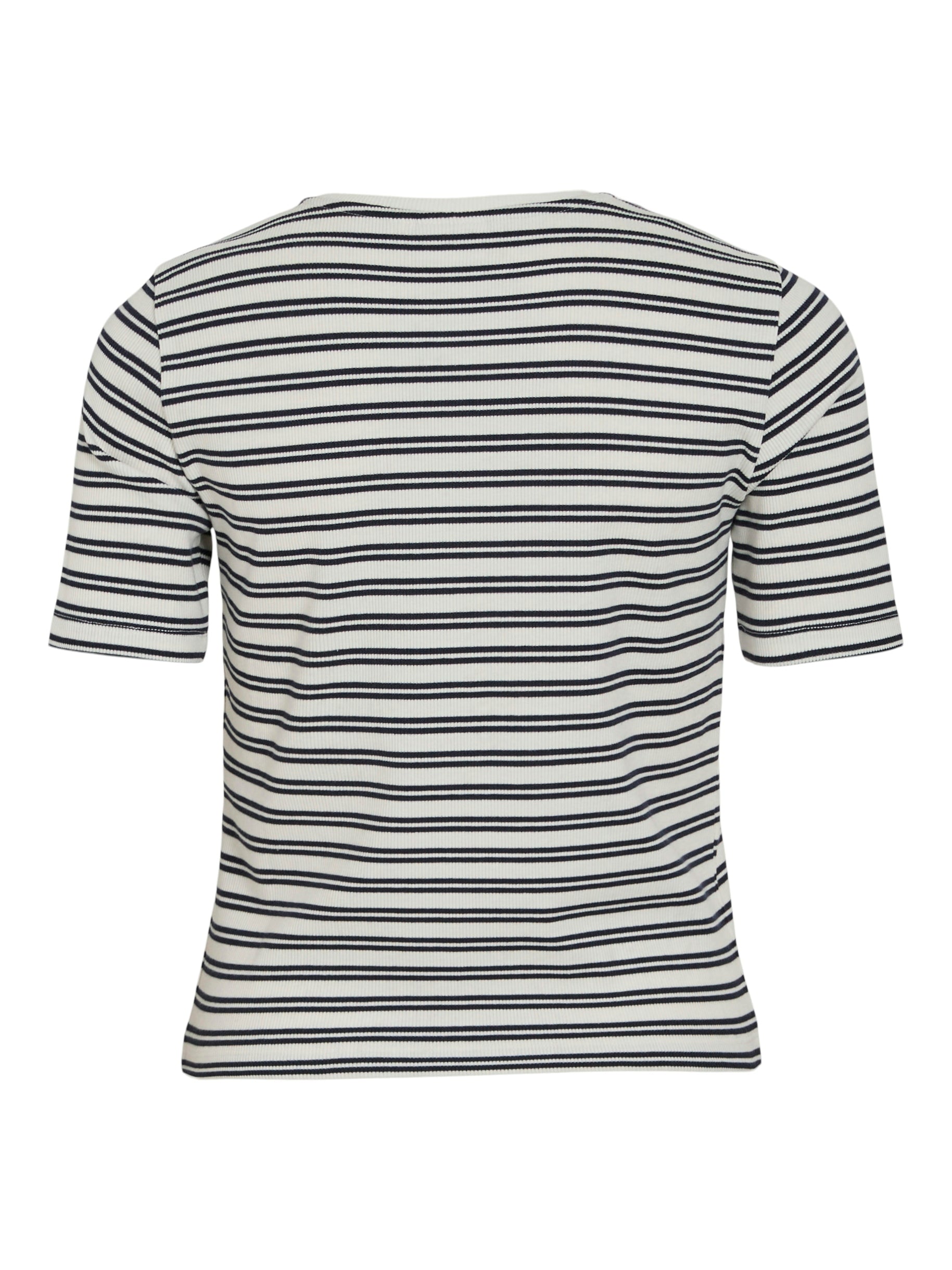 T-shirt bleu marine/blanc neige à rayures Vila