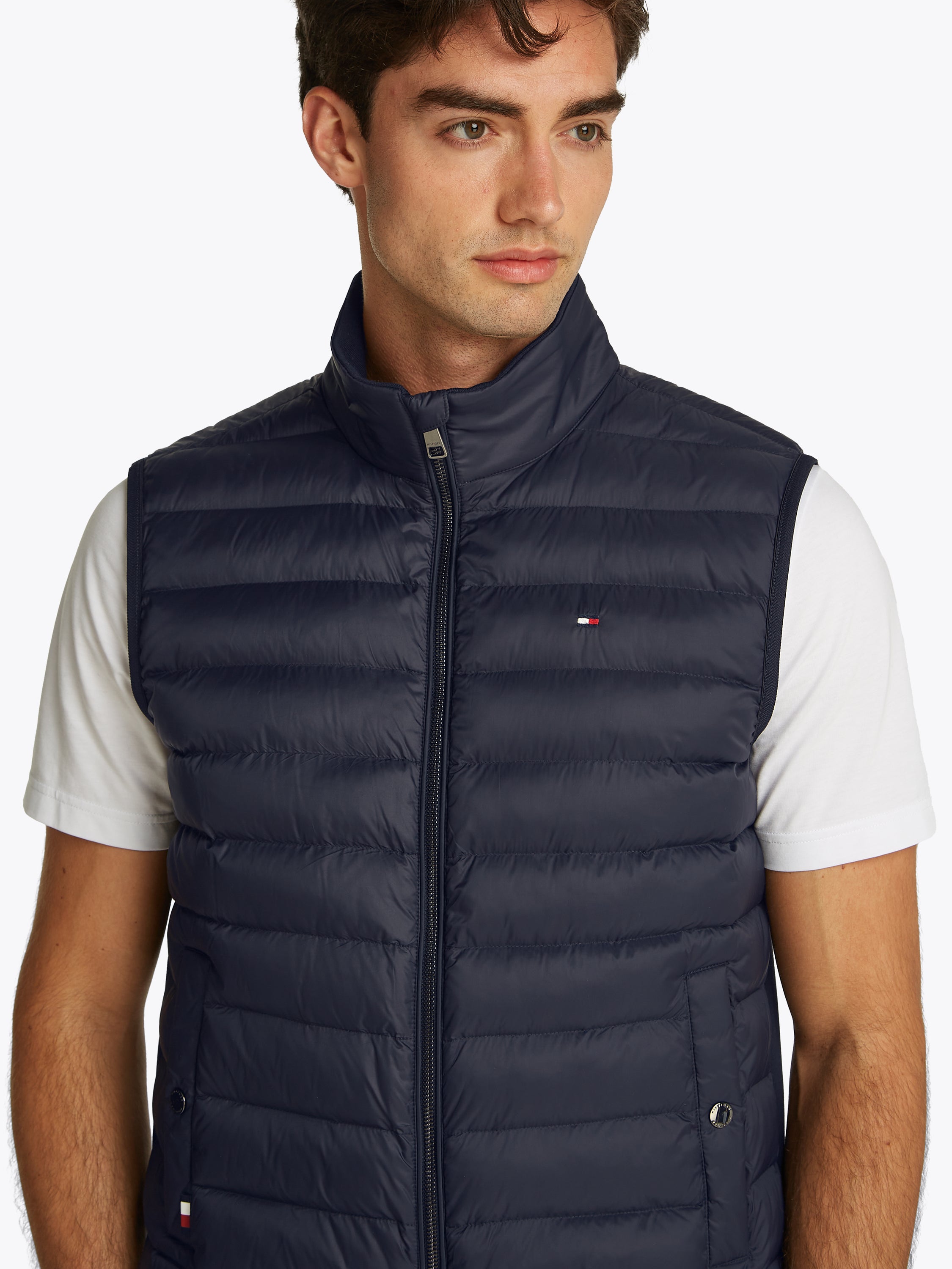 Gilet sans manches matelassé bleu foncé Tommy Hilfiger