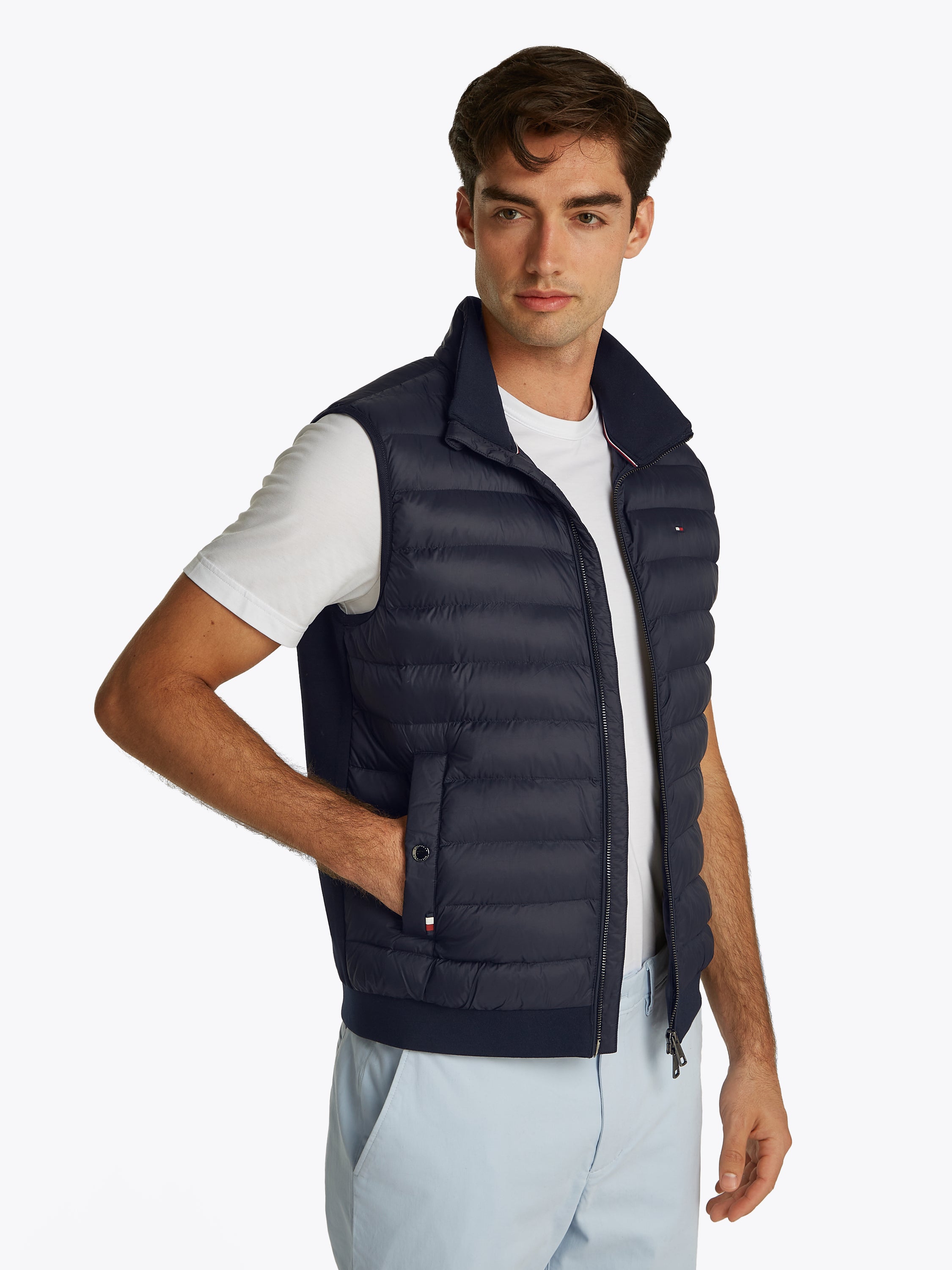Gilet sans manches matelassé bleu foncé Tommy Hilfiger