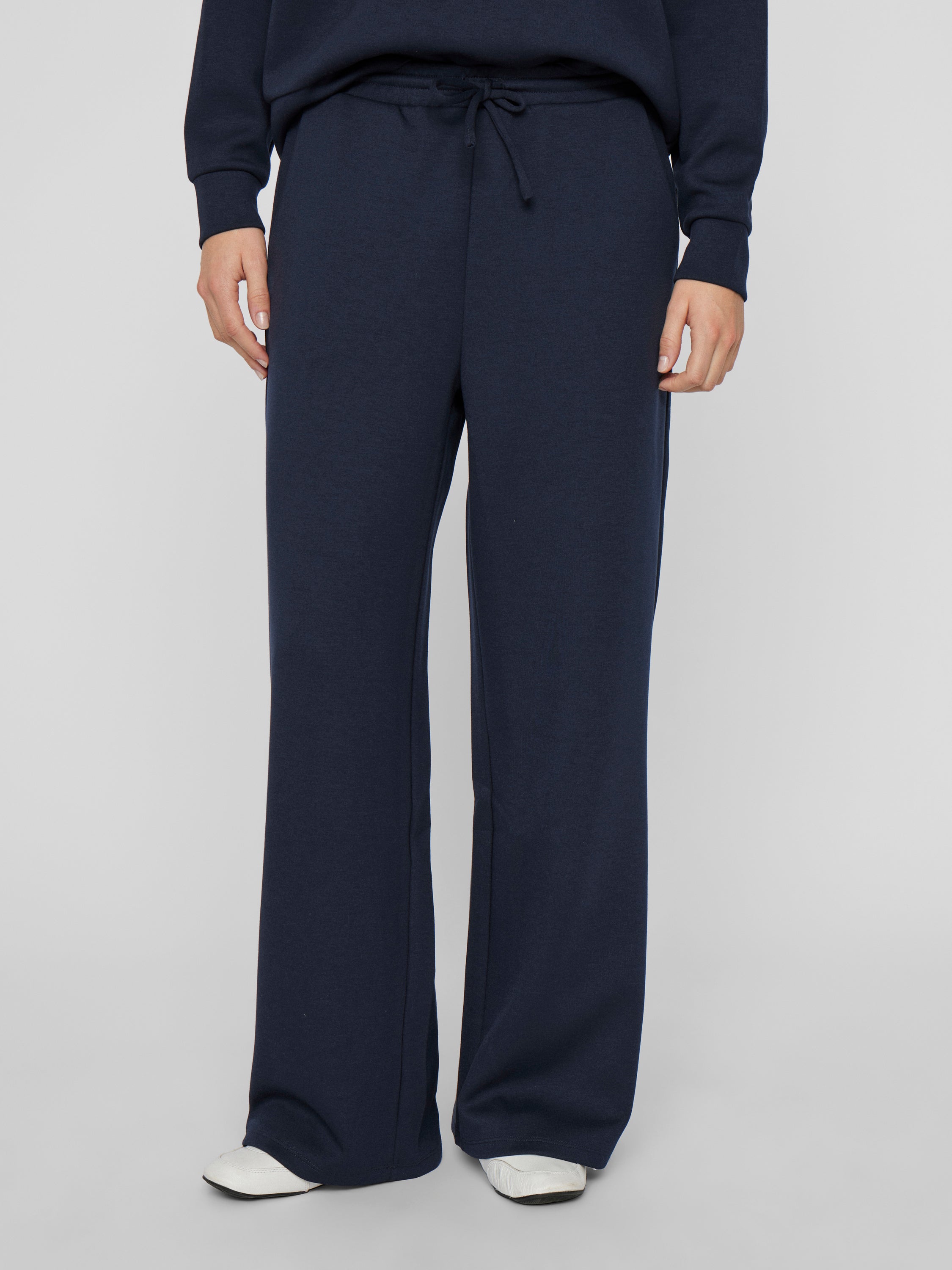 Pantalon bleu foncé confortable avec élastique Visiffi Vila