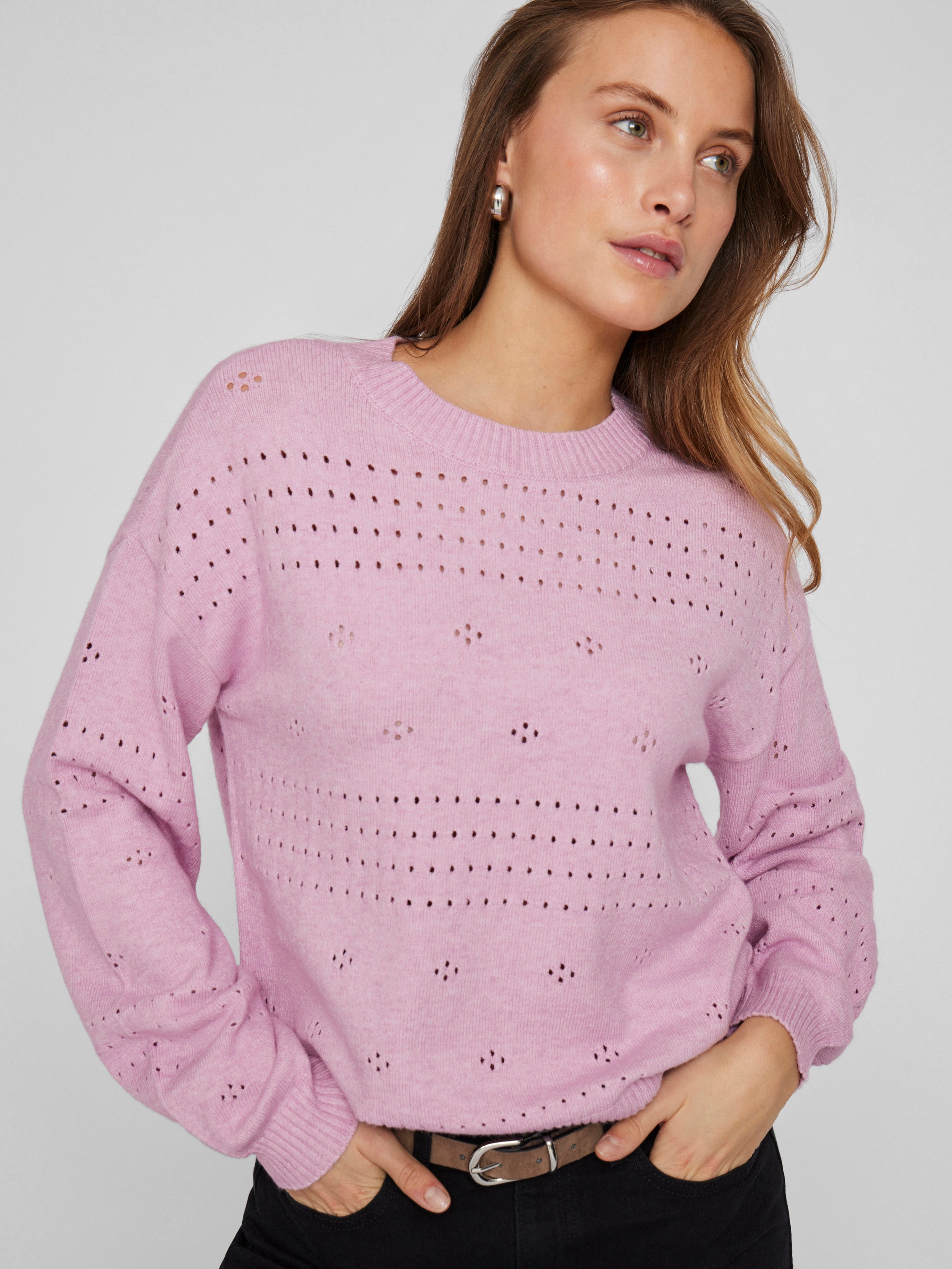 Paarskleurige pull met boothals Viril Vila