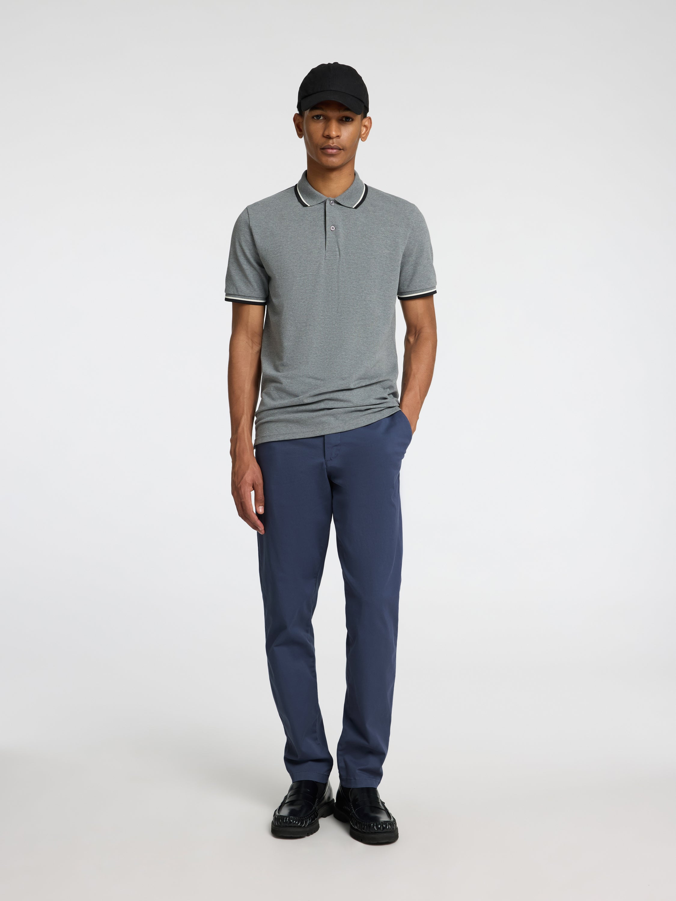 Ocean blauwe slim fit chino Selected