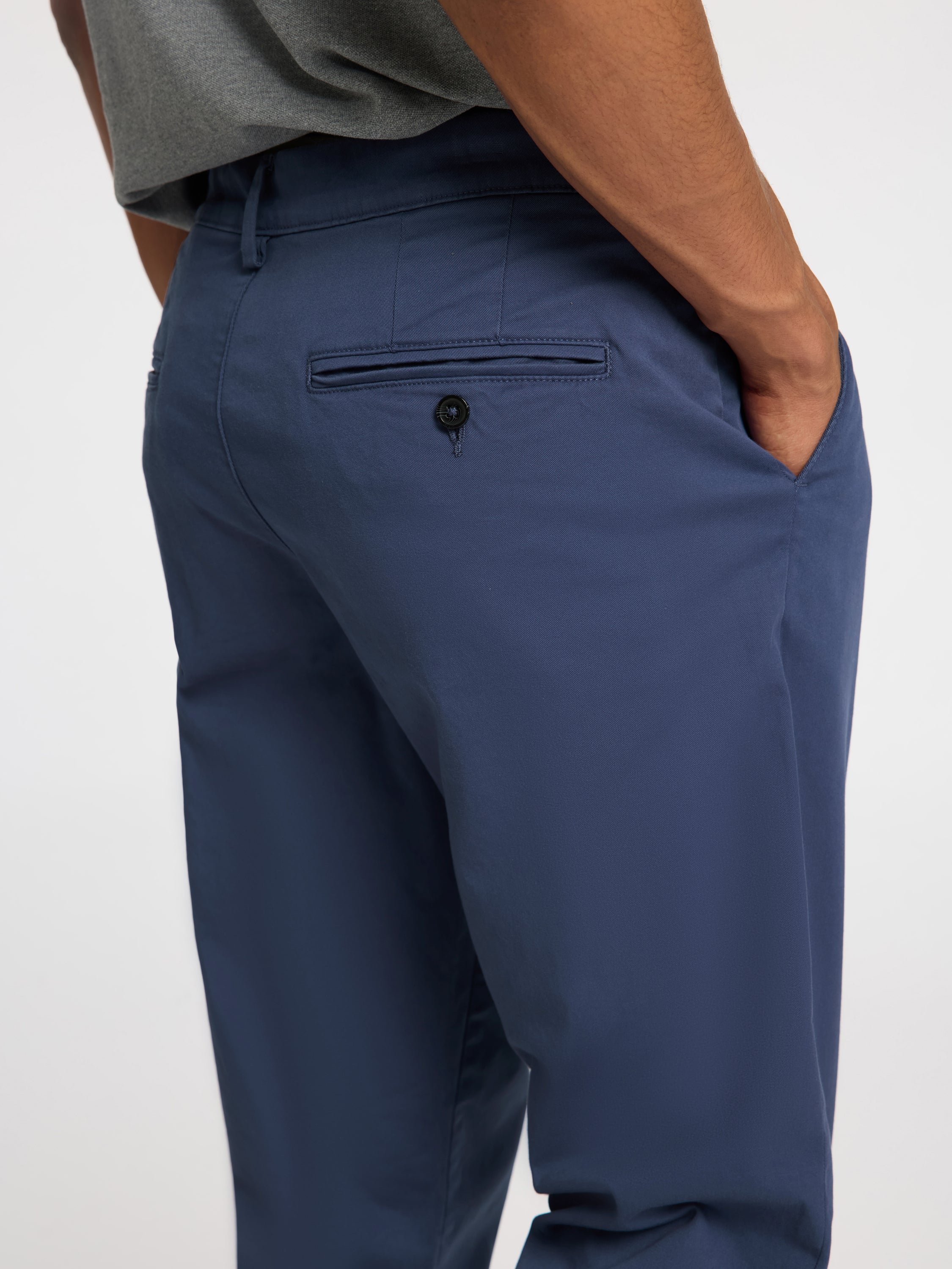Ocean blauwe slim fit chino Selected