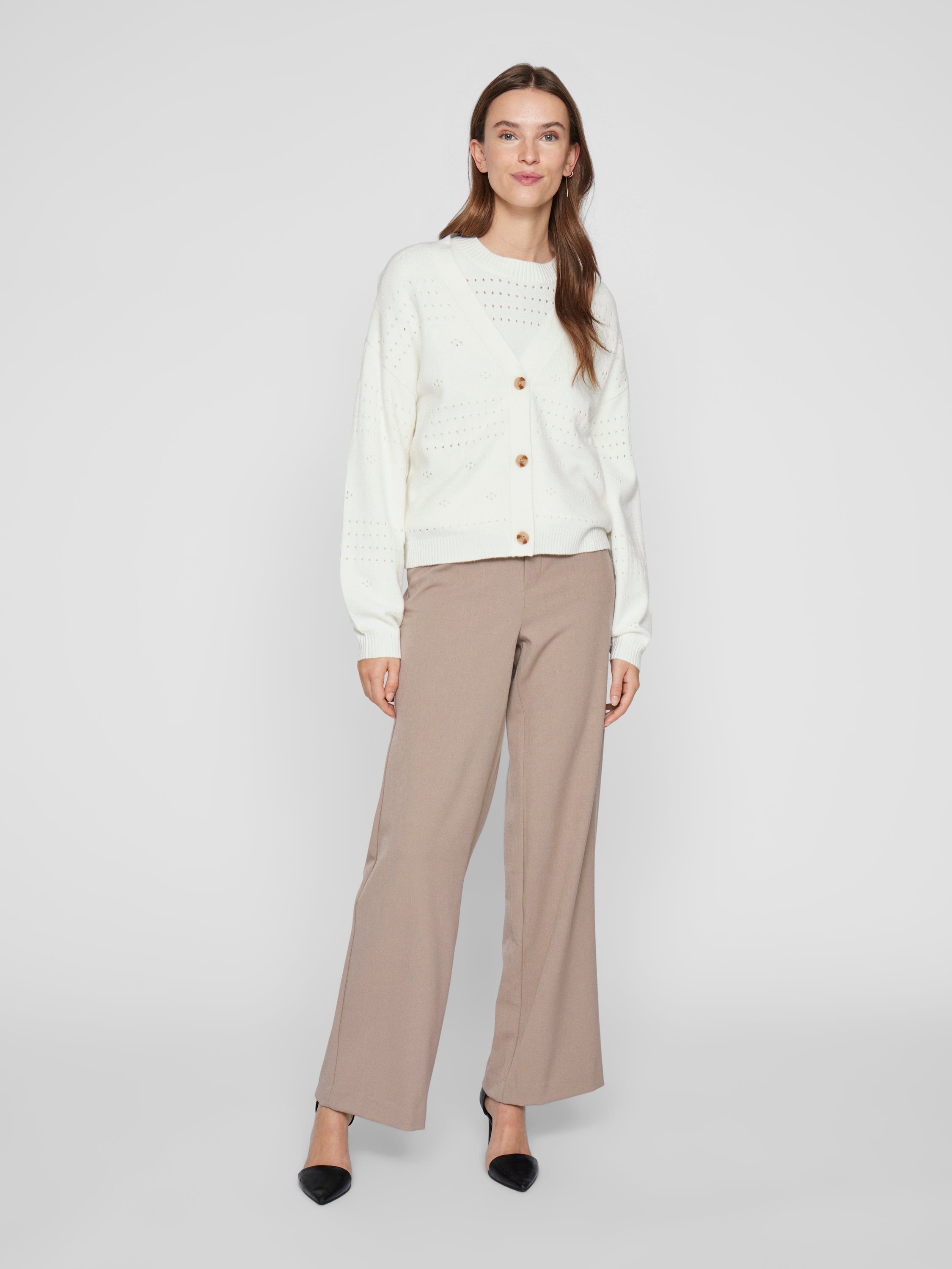 Viril V Vila gilet boutonné écru