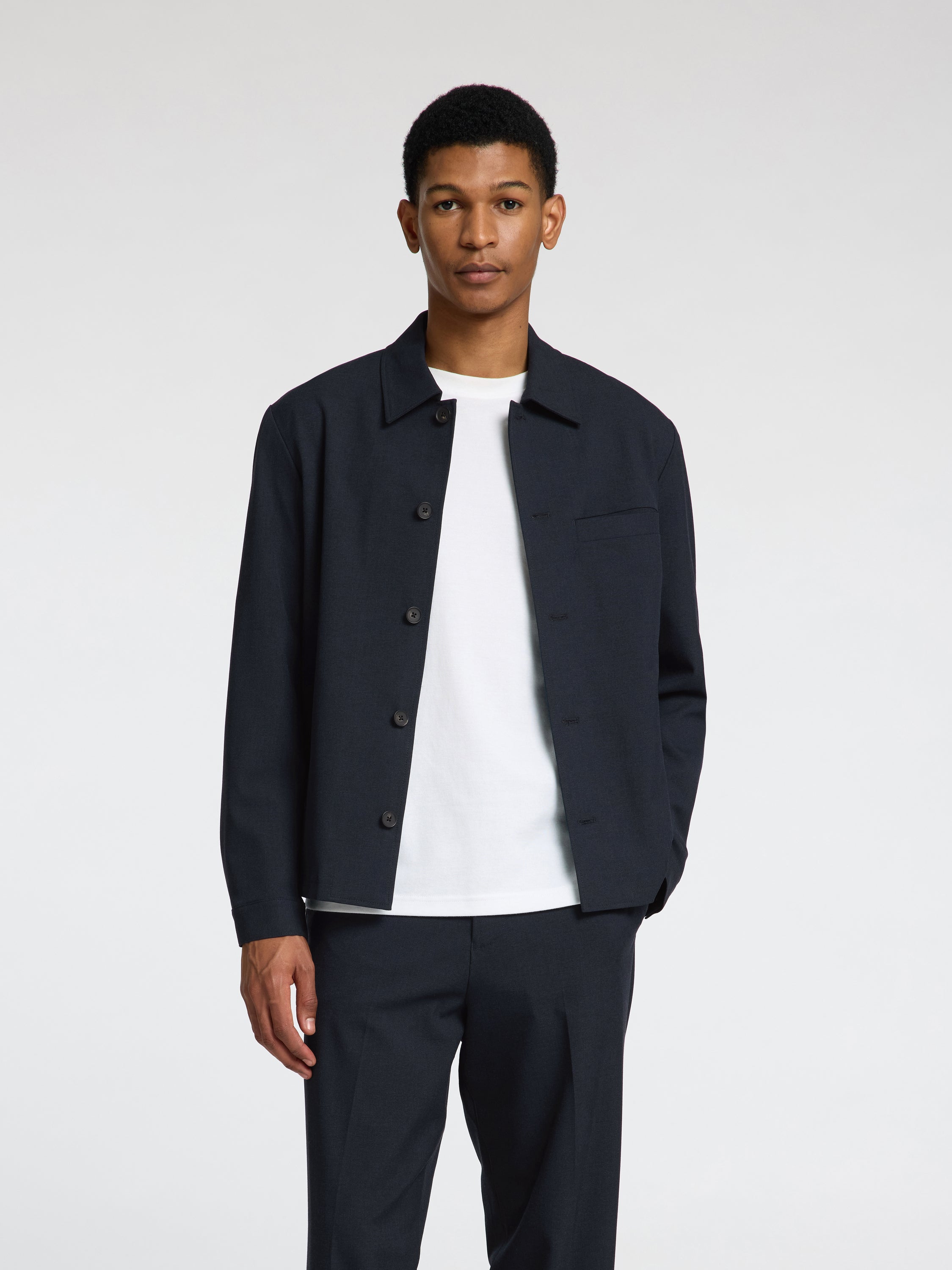 Donkerblauw overhemd Selected