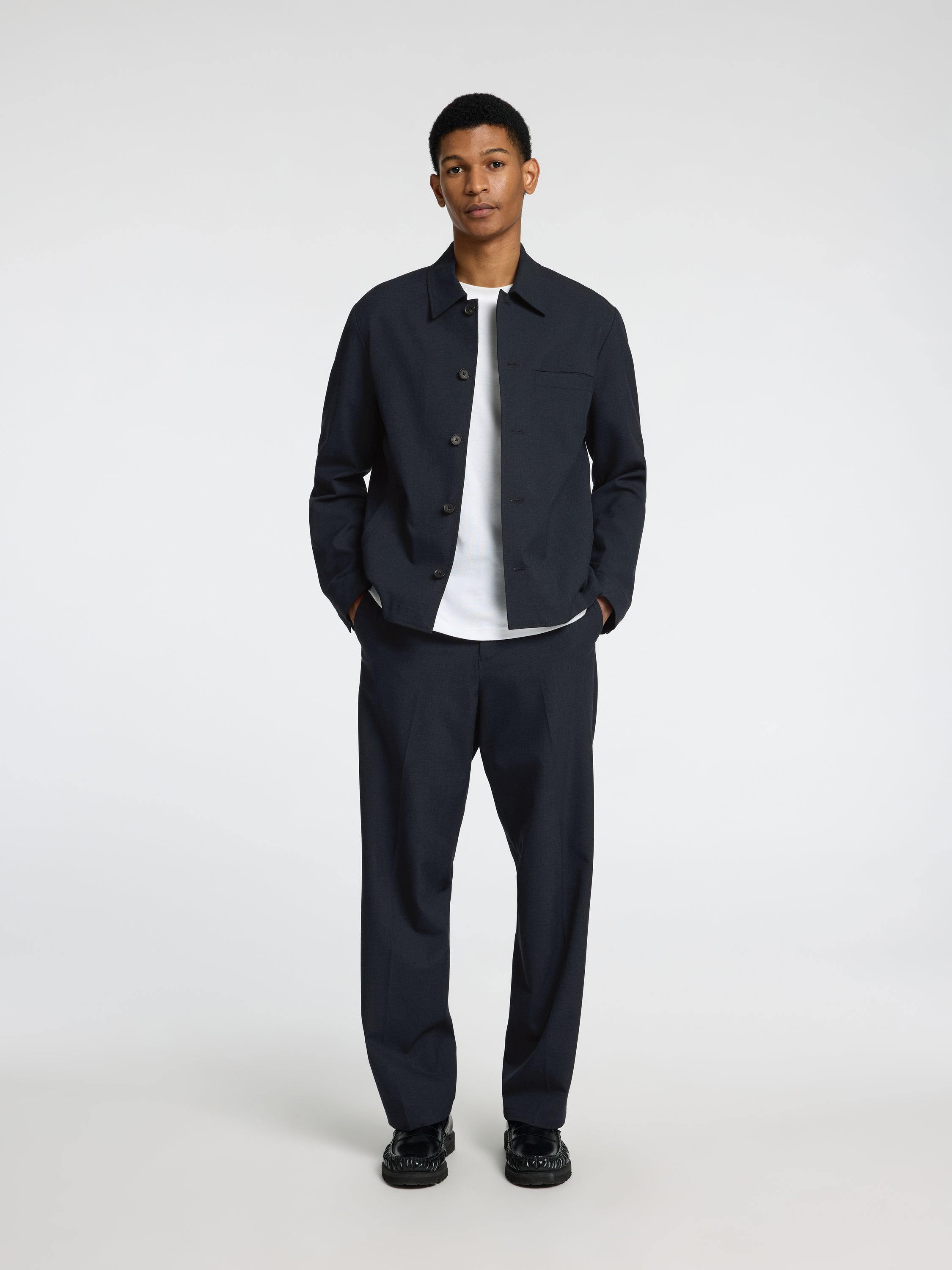 Donkerblauw overhemd Selected