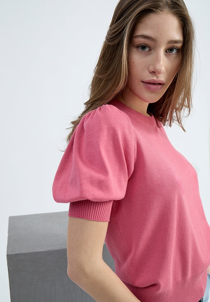 Pull corail à manches courtes Liva Minus