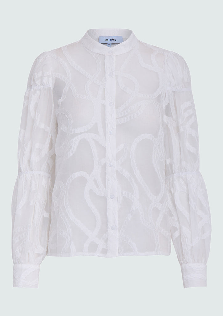 Blouse blanche transparente Odina Minus