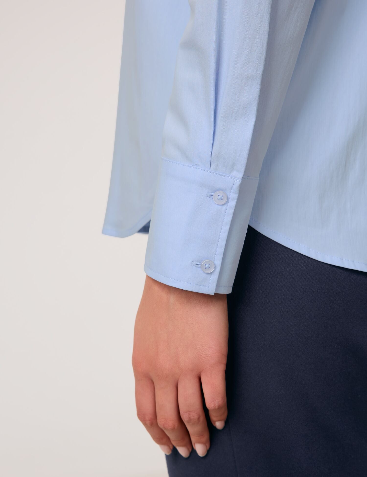 Chemisier Gerry Weber en coton bleu clair à manches longues
