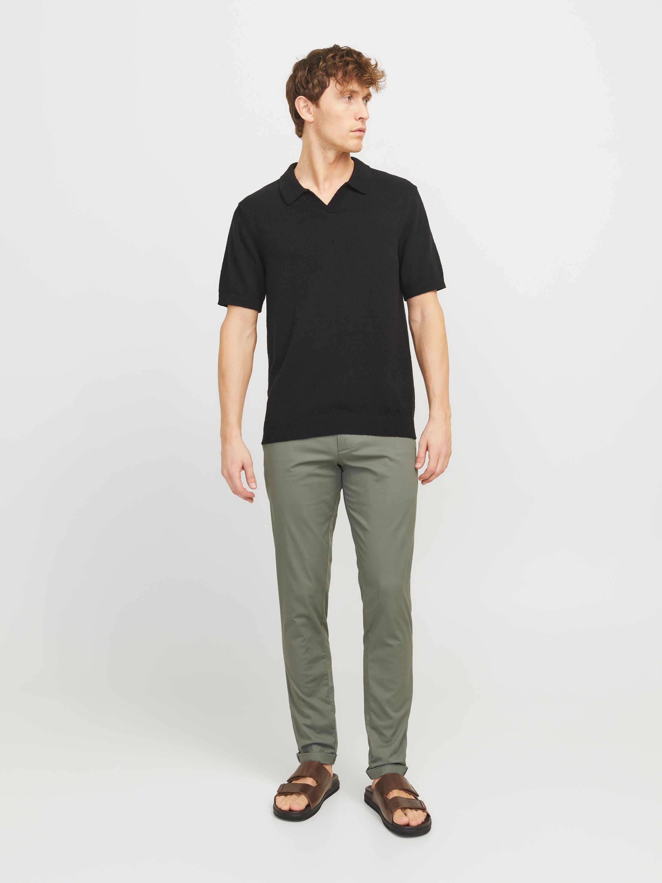 Kaki slim fit chino Jack & Jones