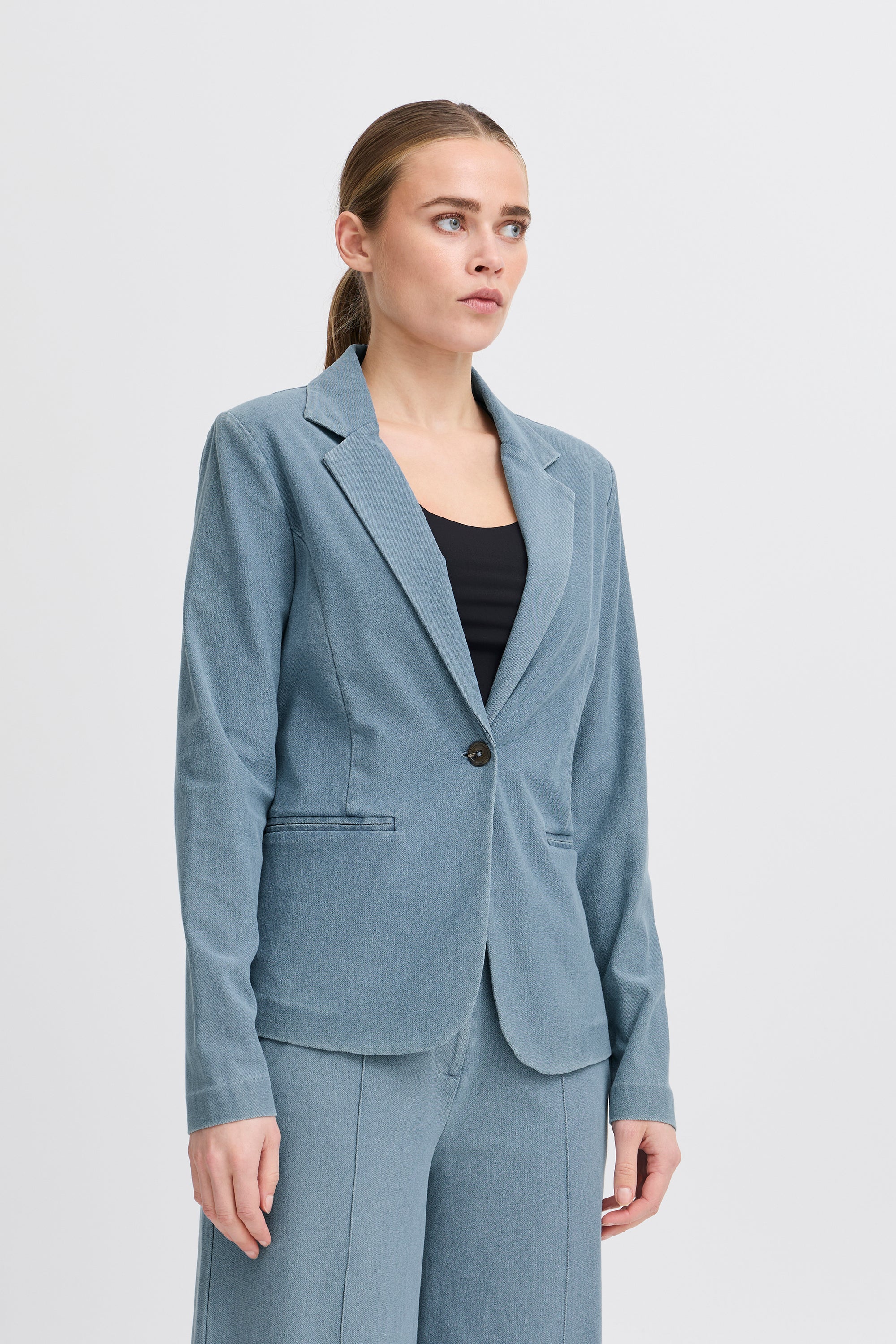 Jeansblauwe blazer Kate Ichi