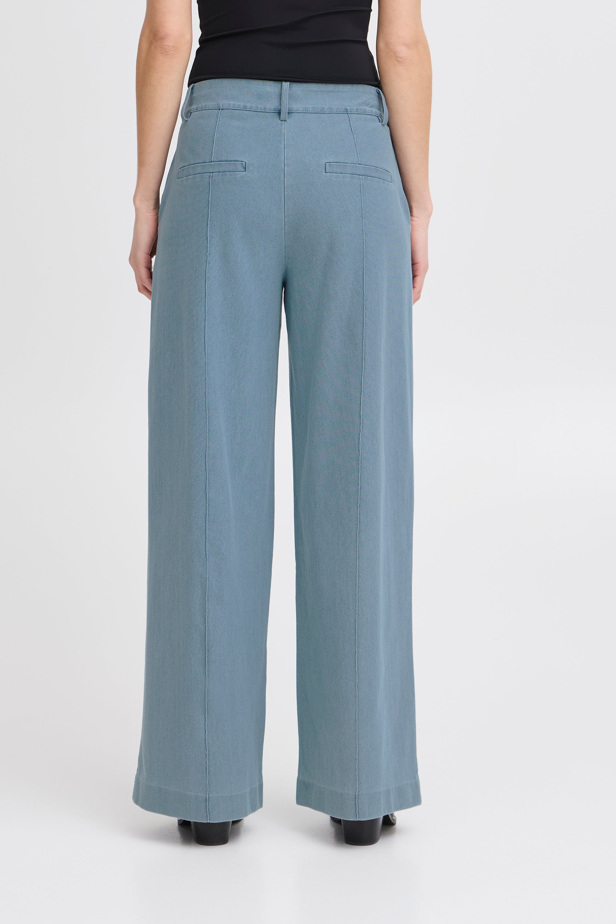 Vintage blauwe wijdvallende broek Kate Denim Ichi