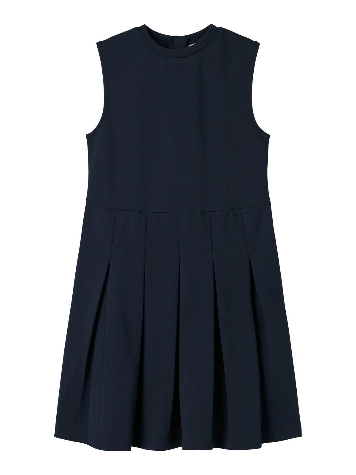 Donkerblauw kleed zonder mouwen met plooirok Name It